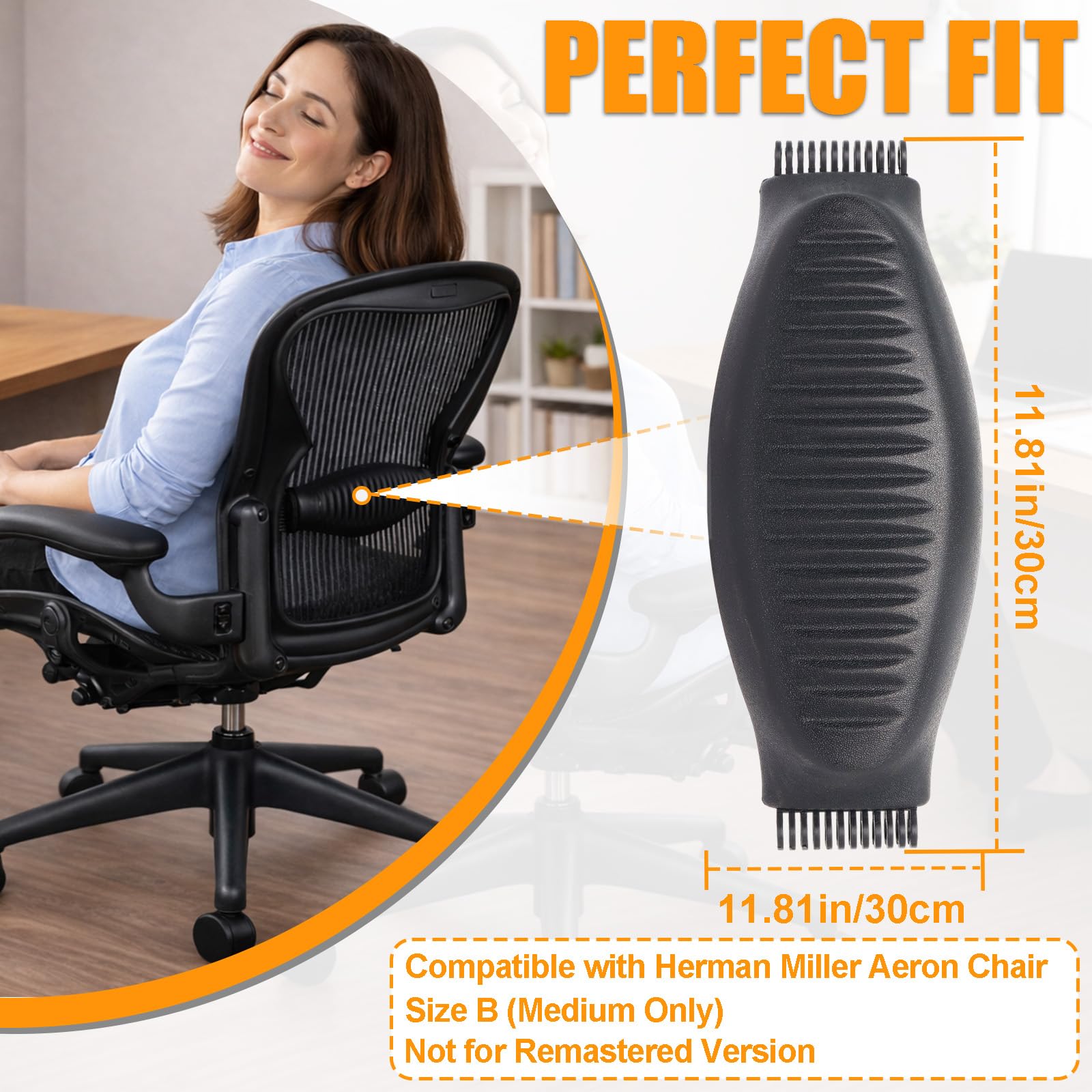【純正】Herman Miller　アーロンチェア　ランバーサポート【Ｂサイズ】 Amazon.co.jp: アップグレードされたランバーサポートパッド交換用